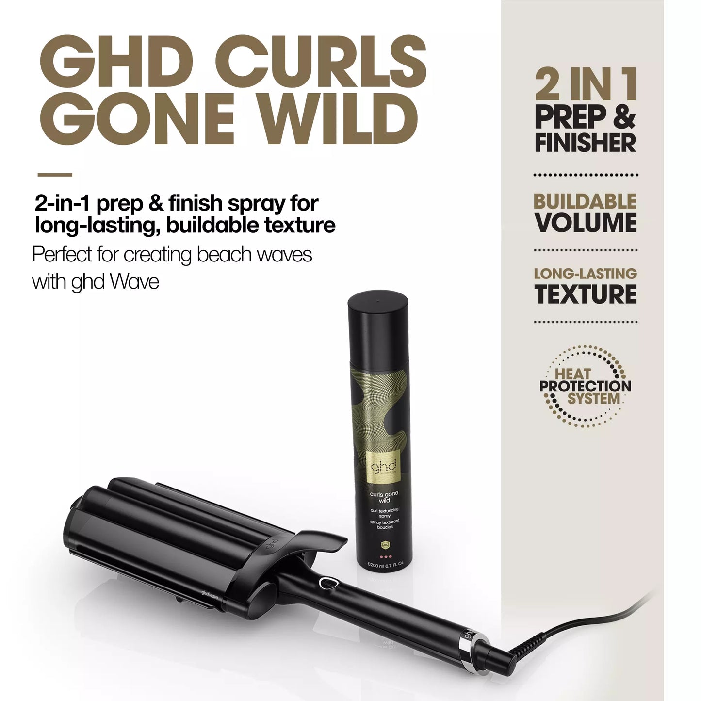 Curls Gone Wild - Heat Protect Texturing Spray 200 ml